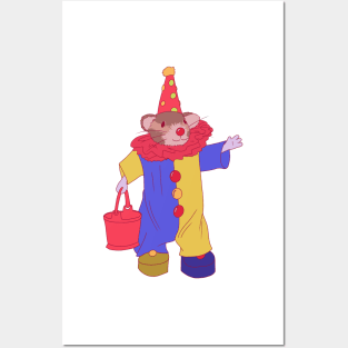 Mouse clown Posters and Art